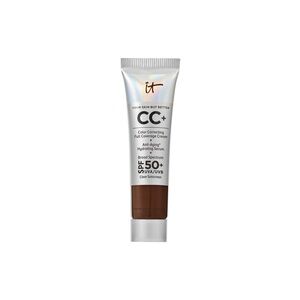 NIB IT Cosmetics CC+ CREAM FULL-COVERAGE FOUNDATION WITH SPF 50+ Deep Mocha
